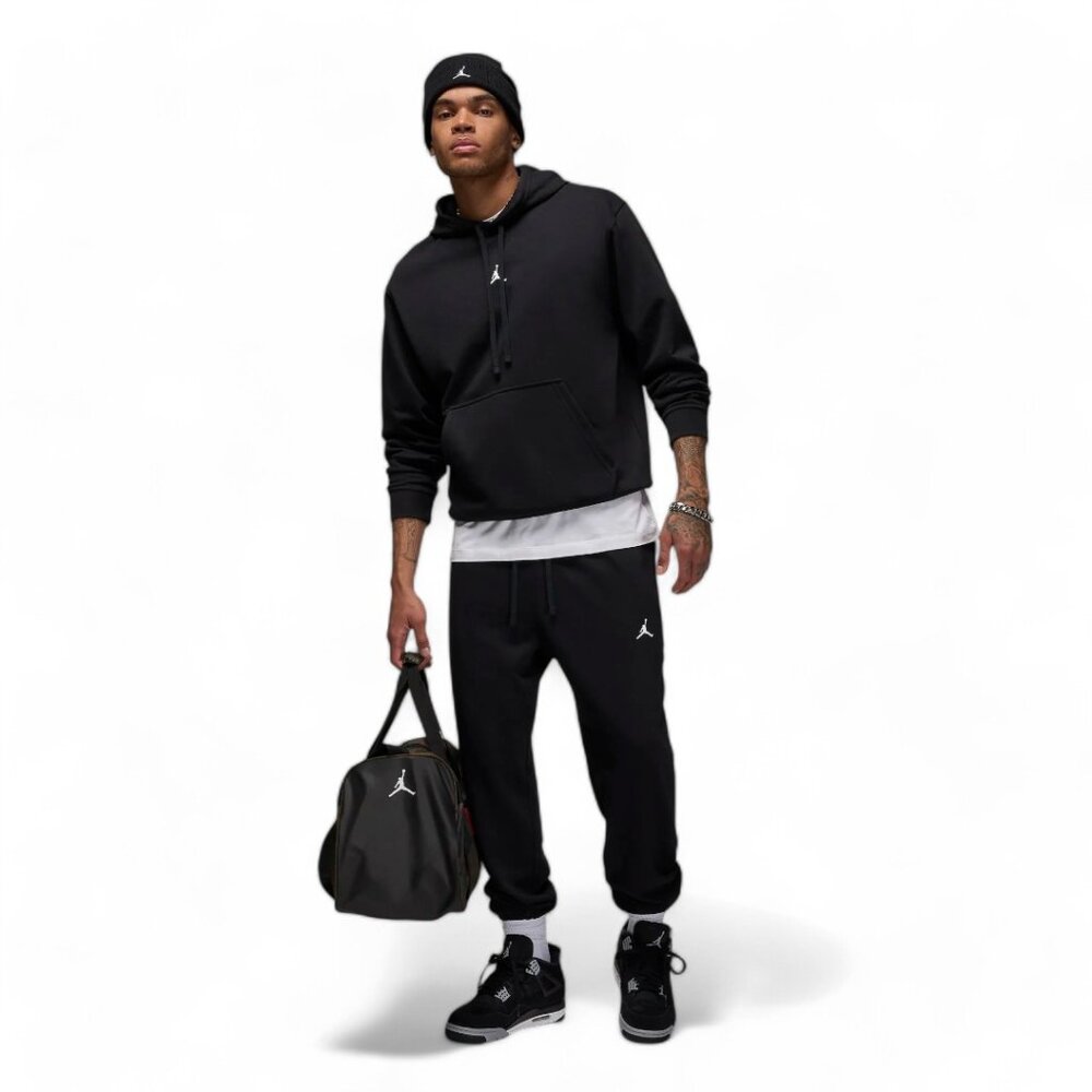 Air Jordan Mens 2 PC Tracksuit Dri-fit Matching Outfit Set Black Lightweight NWT